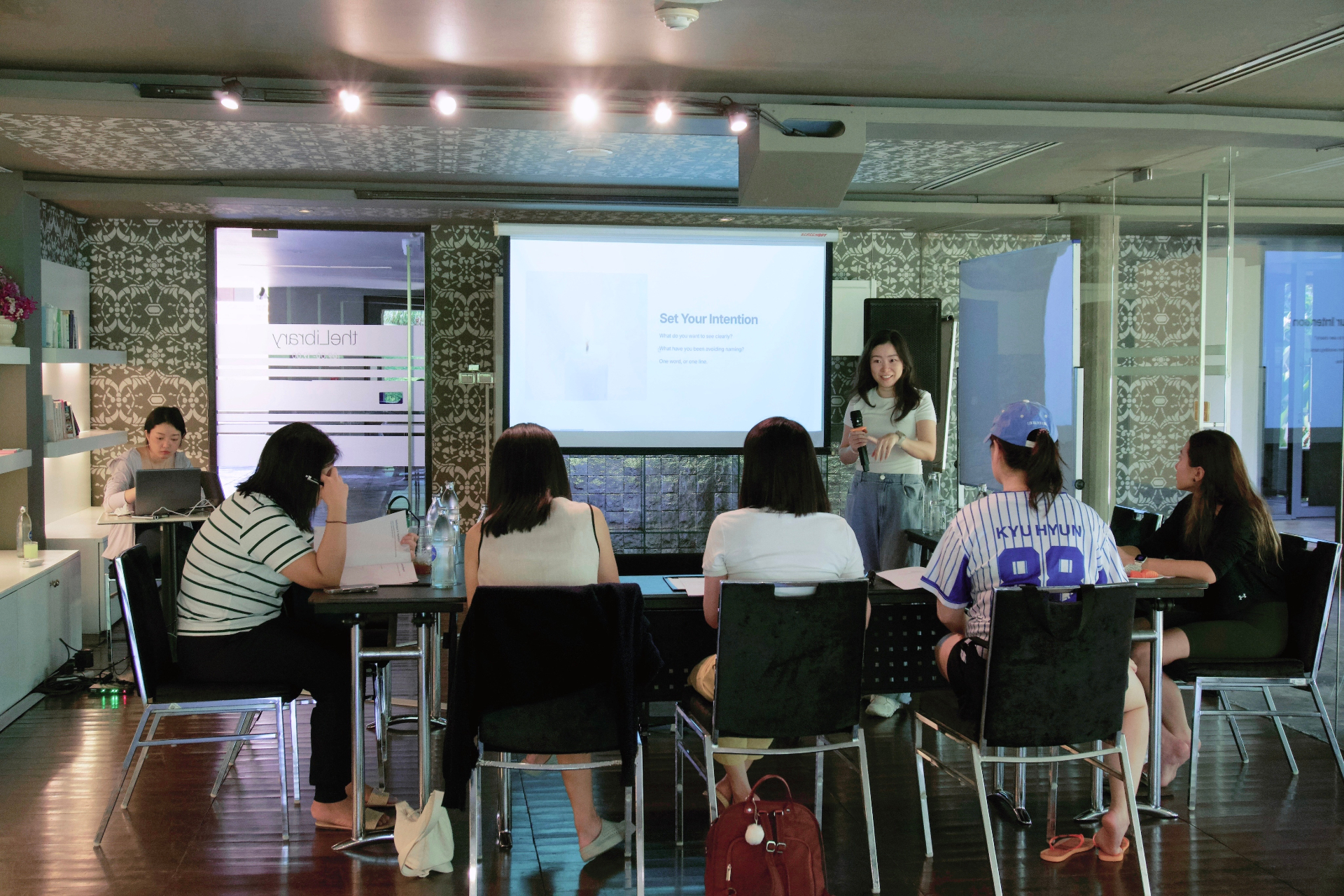 Group seated together during a workshop session